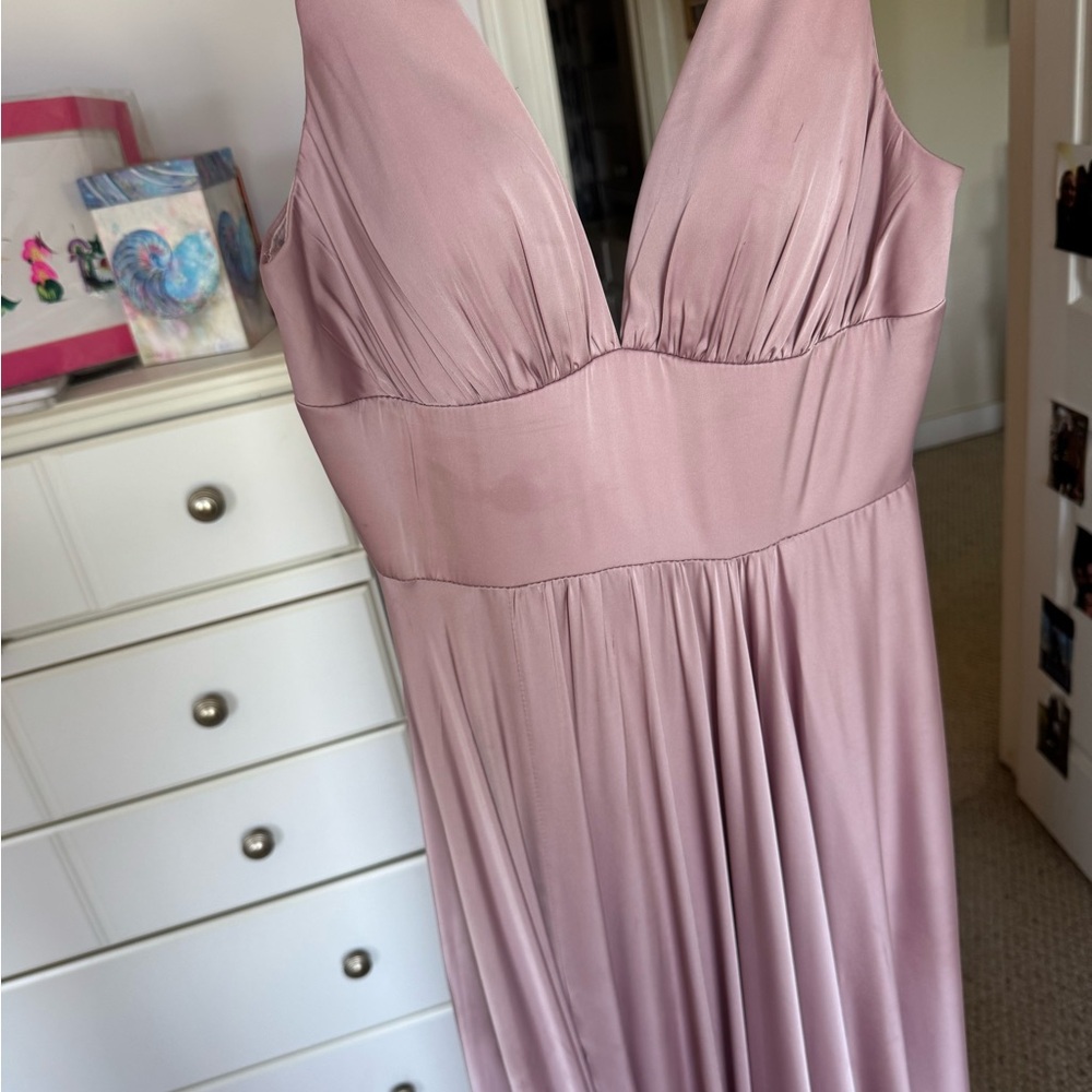 Cinderella Purple Pleated Maxi Gown